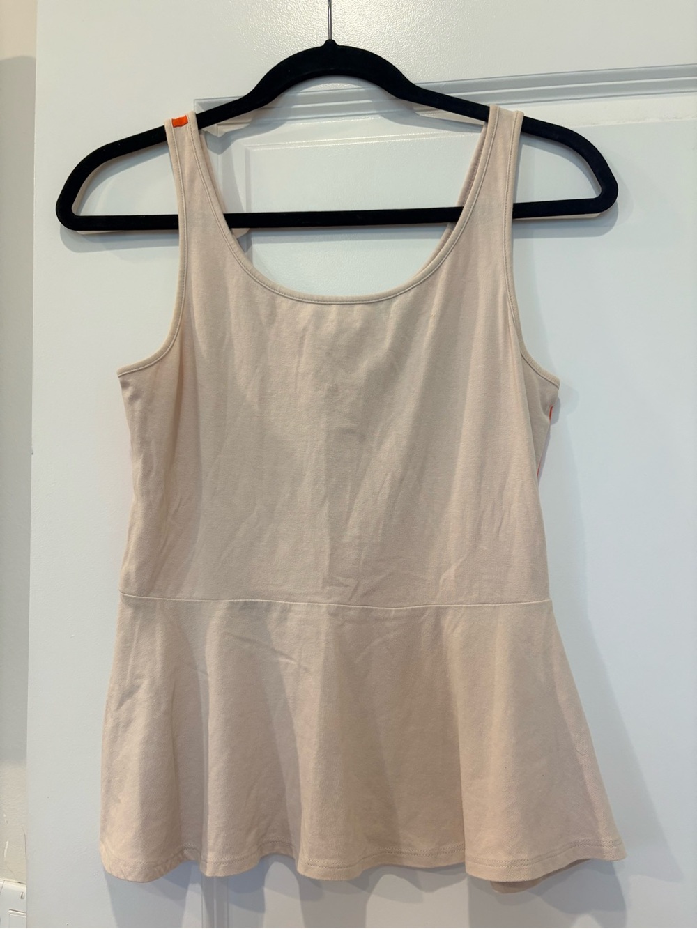 Express Cream Peplum Tank Top
